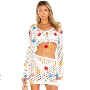 REVOLVE Lovers & Friends Floral Crochet Set